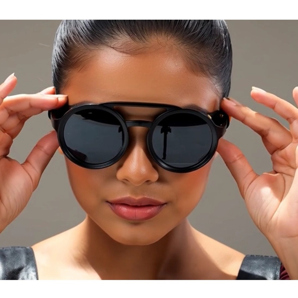 Sunglasses OVERSIZED Round Circle SHIELD Large Lens Women CARLA Celebrity MASK - Picture 8 of 13